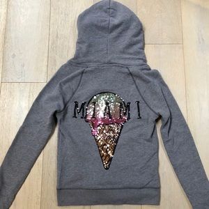VS PINK • bling Miami ice cream cone hoodie